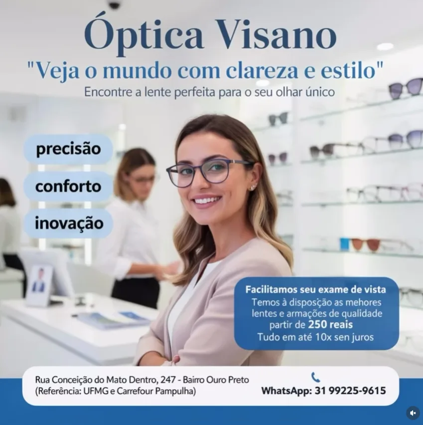 Exame de vista detalhado na Clínica Visano