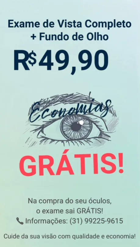 Post da Visano: exame com fundo de olho R$49,90